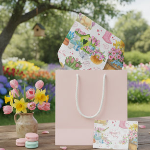 Fijne Moederdag Bloemrijke Lentetuin Tissuepapier