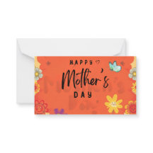 Fijne Moederdag Bloemrijke Retro-Typografiekaart D