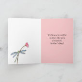 Fijne Moederdag Bonus Moeder Honingbij Wilde Bloem Kaart (Binnen)
