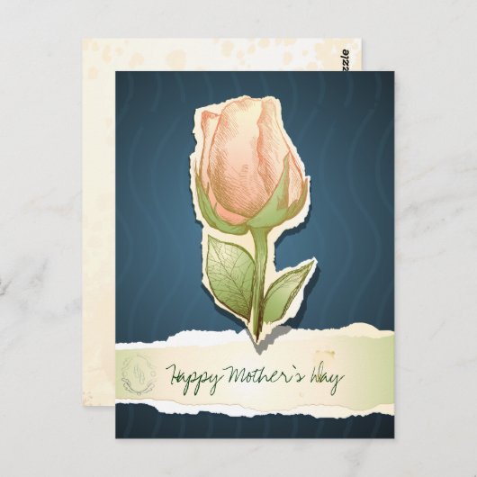 Fijne Moederdag, briefkaart (Voorkant / Achterkant)