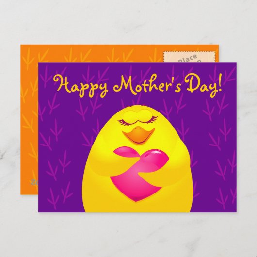 Fijne Moederdag, briefkaart (Voorkant / Achterkant)