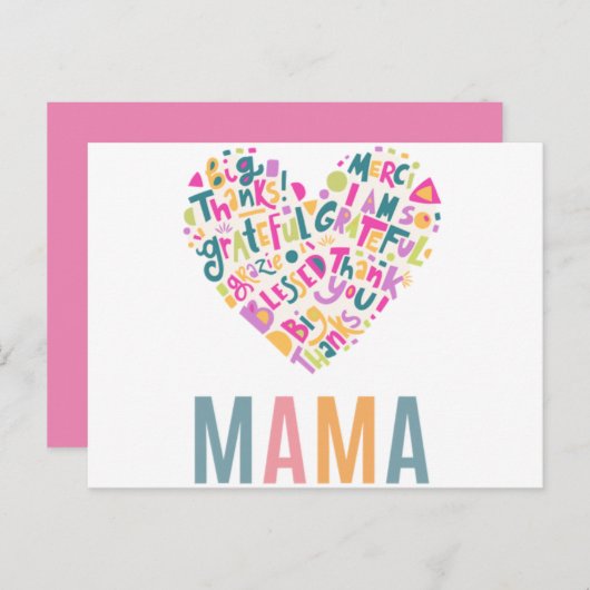 Fijne Moederdag Briefkaart (Voorkant / Achterkant)