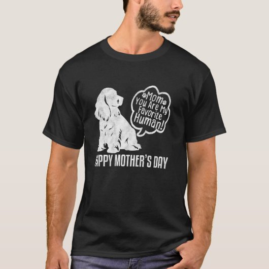 Fijne Moederdag Cocker Spaniel Moeder Jij Bent Mij T-shirt (Voorkant)