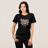 Fijne Moederdag Cute Bubble Bear Tri-Blend Shirt (Voorkant volledig)