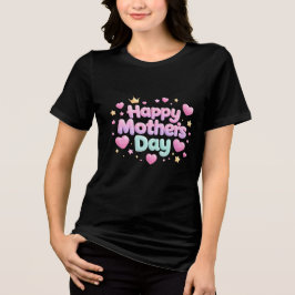 Fijne Moederdag Cute Bubble Letter T-Shirt