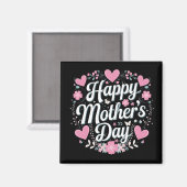Fijne Moederdag Cute Floral Moeder Oma Magneet (Voorkant / Achterkant)