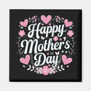 Fijne Moederdag Cute Floral Moeder Oma Magneet
