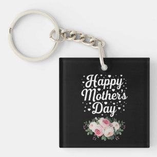 Fijne Moederdag Cute Floral Moeder Oma Vrouw Sleutelhanger
