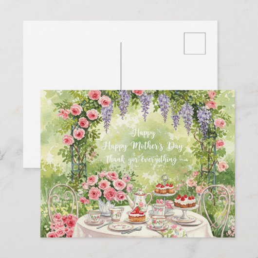 Fijne Moederdag – Dank je voor alles." Briefkaart (Voorkant / Achterkant)
