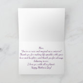 "Fijne Moederdag!" eenhoorn-thema Kaart (Binnen)