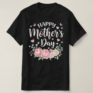 Fijne Moederdag   Elegante Bloem Grafiek T-shirt