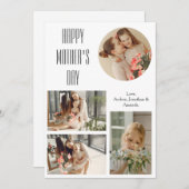 Fijne Moederdag | Elegante moderne fotocollage Feestdagenkaart (Voorkant / Achterkant)