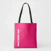Fijne Moederdag elegante witte script aangepast Tote Bag (Voorkant)