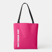Fijne Moederdag elegante witte script aangepast Tote Bag (Achterkant)