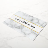 Fijne Moederdag Elegiet Faux Marmer & Goud Folie Feestdagenkaart (Gedraaid)