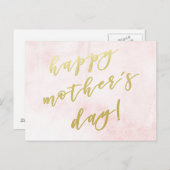 Fijne Moederdag | Faux Gold-script Briefkaart (Voorkant / Achterkant)