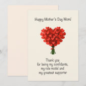 Fijne Moederdag Feestdagenkaart (Voorkant / Achterkant)