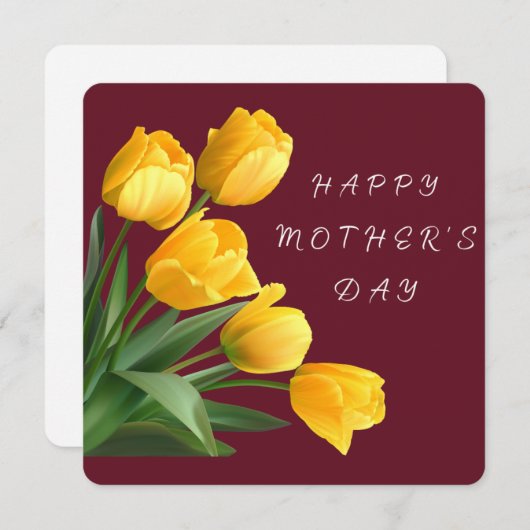 Fijne Moederdag Feestdagenkaart (Voorkant / Achterkant)