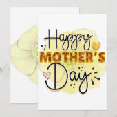 Fijne Moederdag Feestdagenkaart (Voorkant / Achterkant)