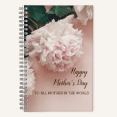Fijne moederdag Floral 5,5 x 8,5-inch spiral Notitieboek (Voorkant)