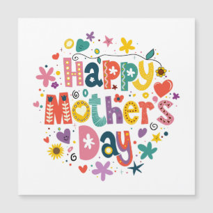 Fijne moederdag Floral Cool Stylish Lettering