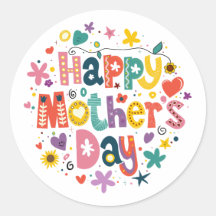 Fijne moederdag Floral Cool Stylish Lettering