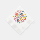 Fijne moederdag Floral Cool Stylish Lettering Servet (Hoek)