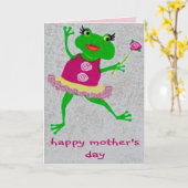 Fijne Moederdag Froggy-kaart. Mam moet het zijn. Kaart (Gele Bloem)