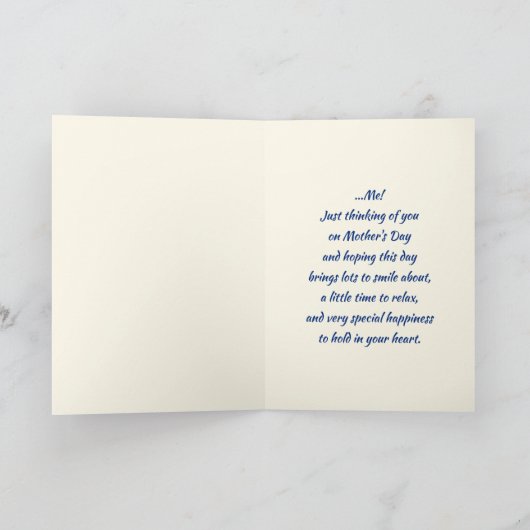 Fijne Moederdag. Funny Kitten Custom Kaart (Binnen)