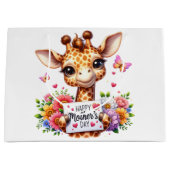 Fijne Moederdag Giraffe  Groot Cadeauzakje (Voorkant)