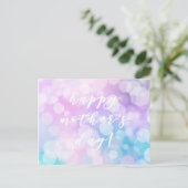 Fijne Moederdag! Glam Paarse Bokeh Sparkles Briefkaart (Staand voorkant)