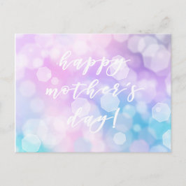 Fijne Moederdag! Glam Paarse Bokeh Sparkles Briefkaart