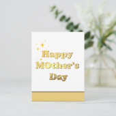 Fijne moederdag. Goud eenvoudige script kalligrafi Briefkaart (Staand voorkant)