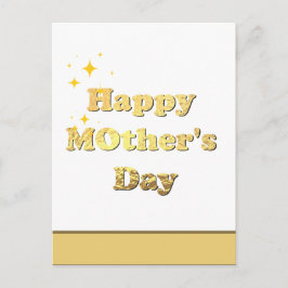 Fijne moederdag. Goud eenvoudige script kalligrafi Briefkaart