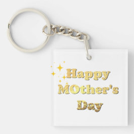 Fijne moederdag. Goud eenvoudige script kalligrafi Sleutelhanger