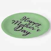 Fijne Moederdag Groene Papieren Bord (Gekanteld)