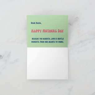 Fijne Moederdag Groovy Typografie Groet Bedankkaart
