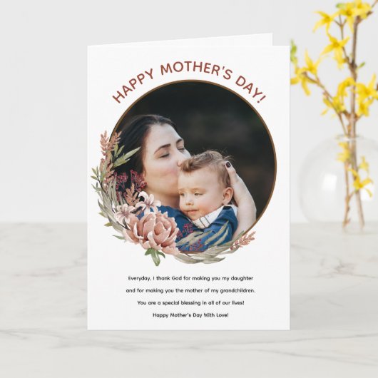 Fijne Moederdag  Kaart (Gele Bloem)