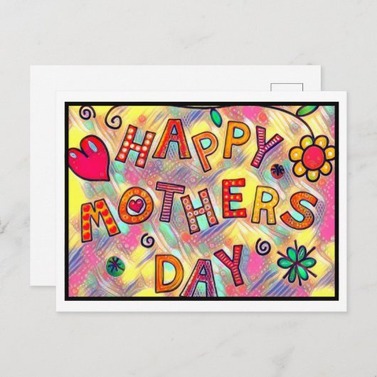 Fijne Moederdag! Kaart (Voorkant / Achterkant)