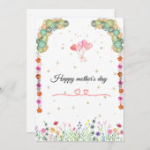 Fijne moederdag Kaart/cadeau Feestdagenkaart (Voorkant / Achterkant)