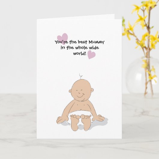 Fijne Moederdag kaart. Kaart (Gele Bloem)