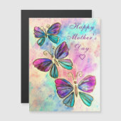 Fijne Moederdag kaart met Butterflies (Voorkant / Achterkant)