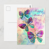 Fijne Moederdag kaart met Butterflies (Voorkant / Achterkant)