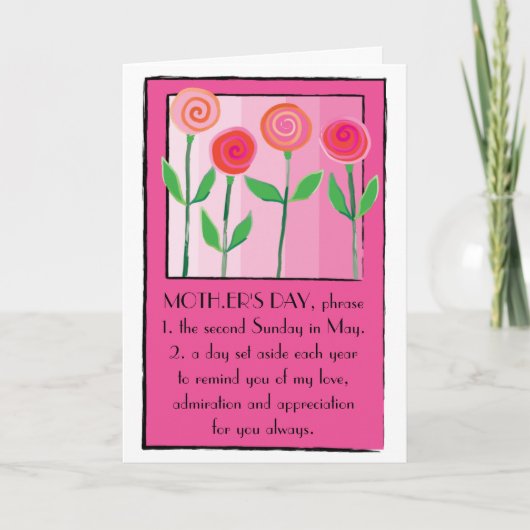 Fijne Moederdag Kaart van mij! (Voorkant)