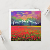 Fijne Moederdag - Kleurrijk landschap van kampsons Kaart (Voorkant / Achterkant in situ)