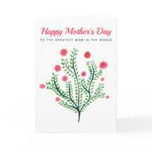 Fijne Moederdag Lente Bloem Waterverf