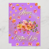 Fijne Moederdag Lente Bloemen Feestdagenkaart (Voorkant / Achterkant)