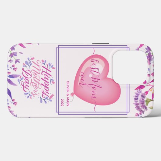 Fijne Moederdag leuke waterverf heldere bloem Case-Mate iPhone Case (Achterkant (horizontaal))