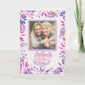 Fijne Moederdag leuke waterverf heldere bloem Kaart (Voorkant)