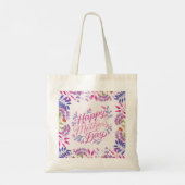 Fijne Moederdag leuke waterverf heldere bloem Tote Bag (Achterkant)